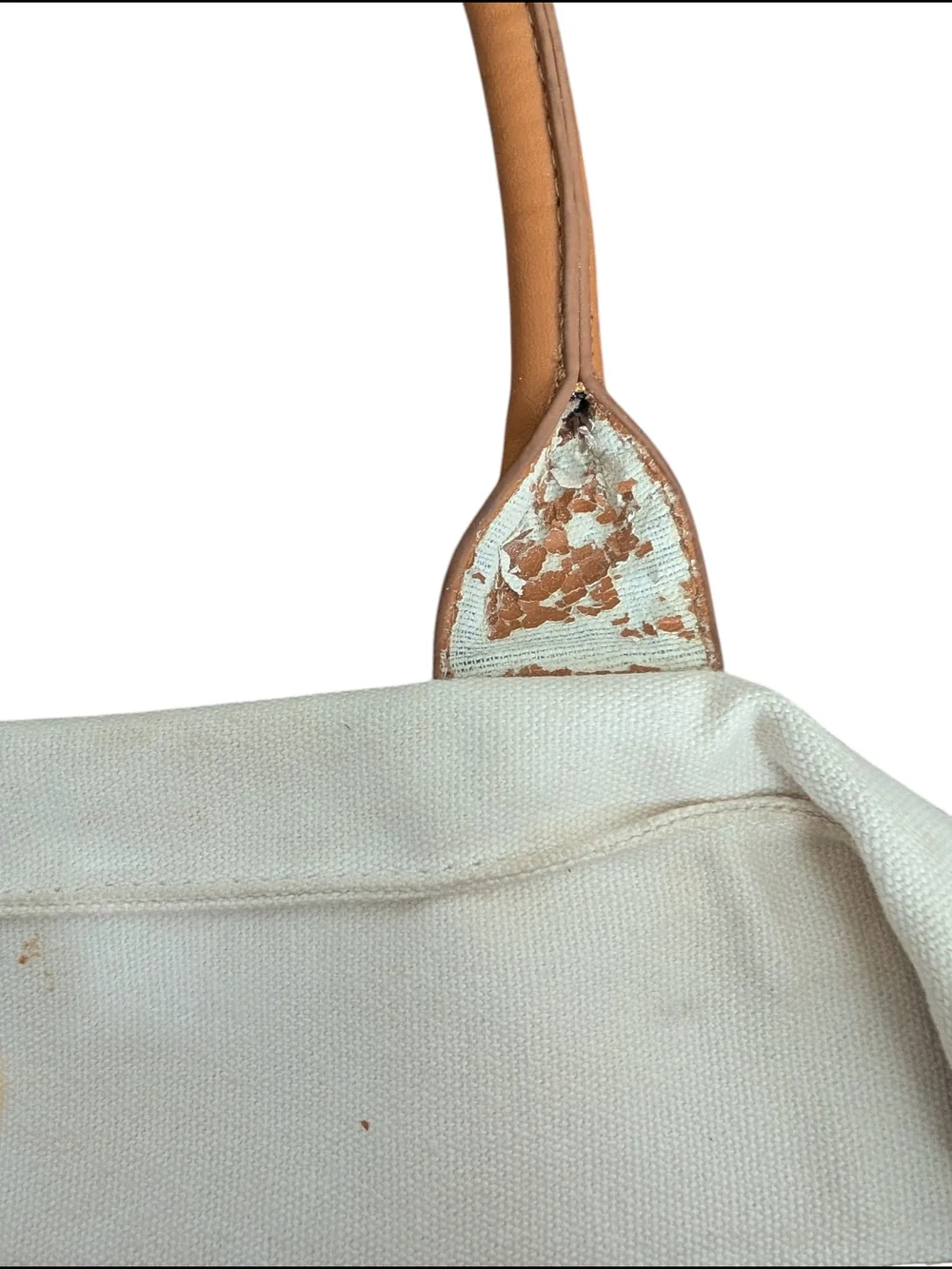 Tory Burch Dipped Canvas Tote in Orange and White